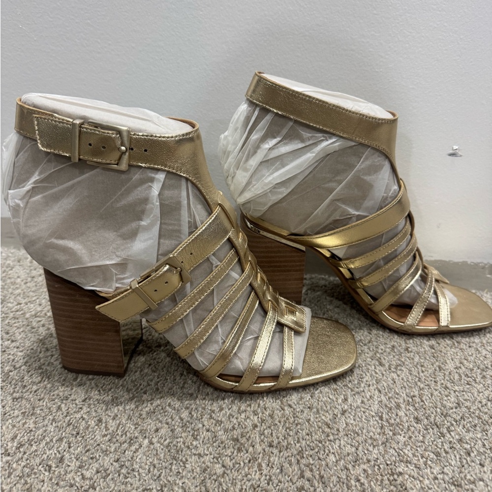 Vince Camuto Gold Gladiator Heel Sandals